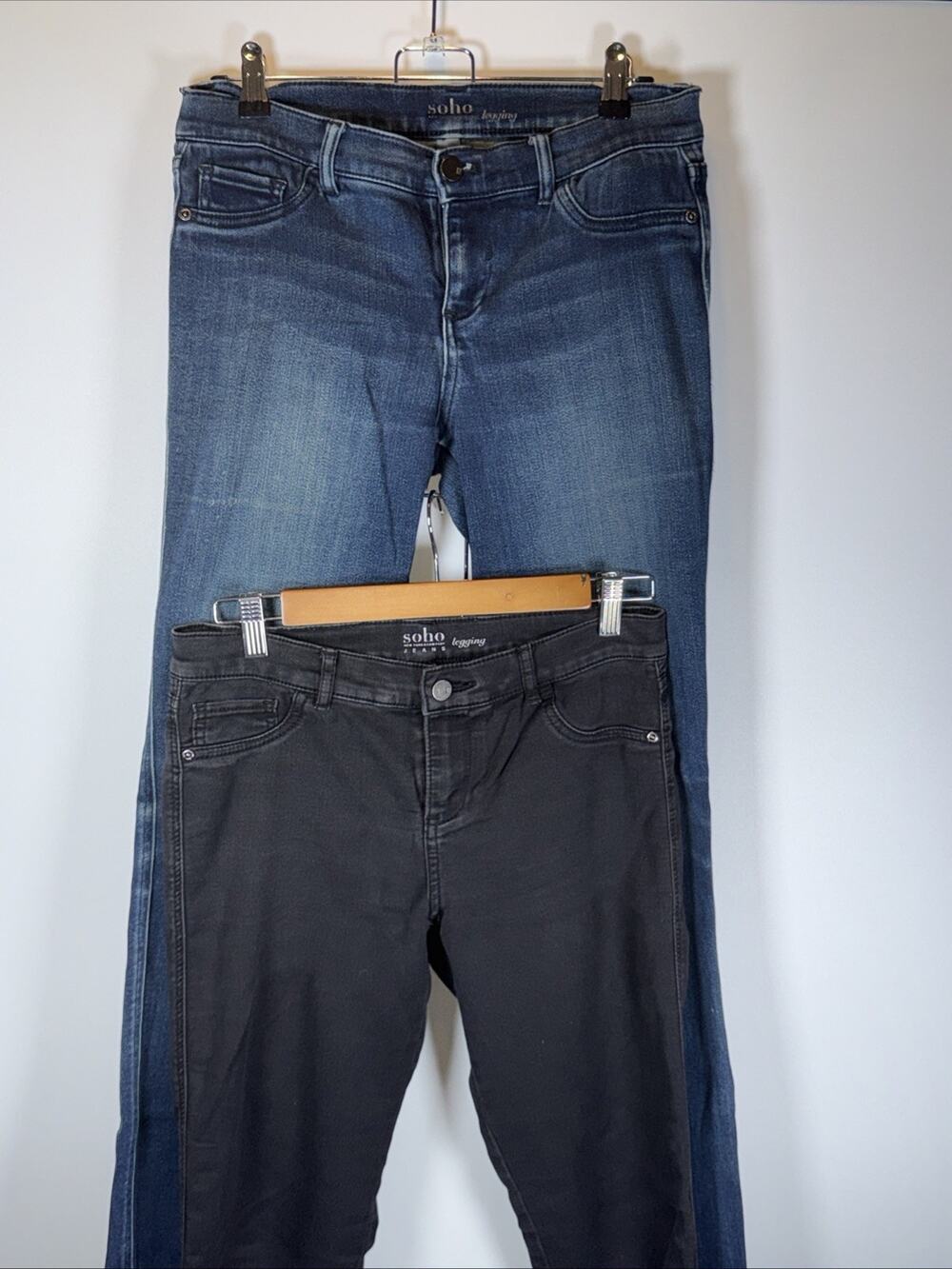 2 Pairs Womens Soho Jeans Leggings Size 4-6